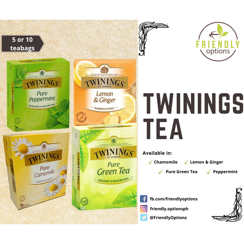 Twinings Tea Camomile/ Green Tea/Lemon Ginger/Peppermint Shopee
