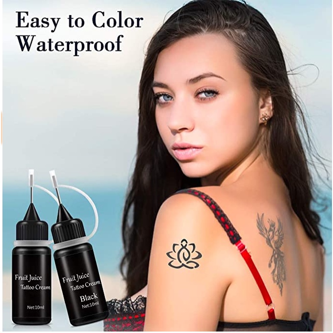Temporary Tattoo Kits Hand Painted Ink Stencil Kits DIY Temporary Art