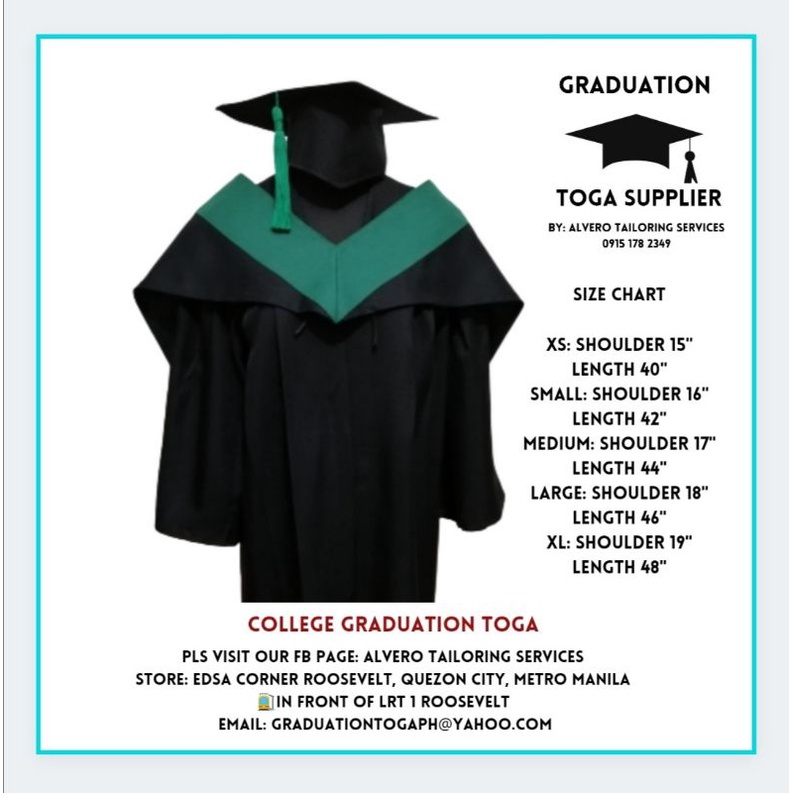 College Graduation Toga with Matte green hood Shopee Philippines