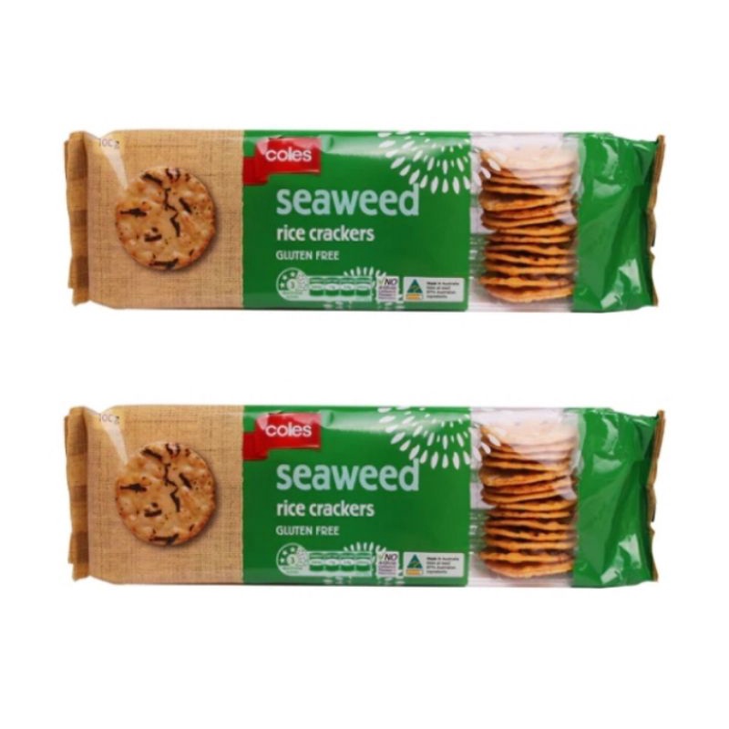 (COD) COLES RICE CRACKERS SEAWEED 100g Shopee Philippines