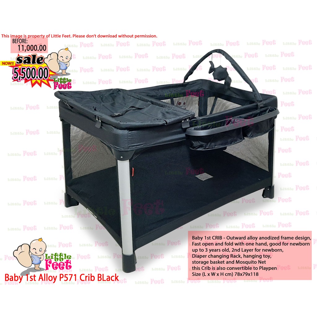 Baby 1st P571 High End Alloy Crib Black Shopee Philippines