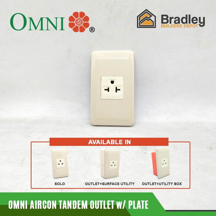 Omni Aircon Tandem Outlet with Plate