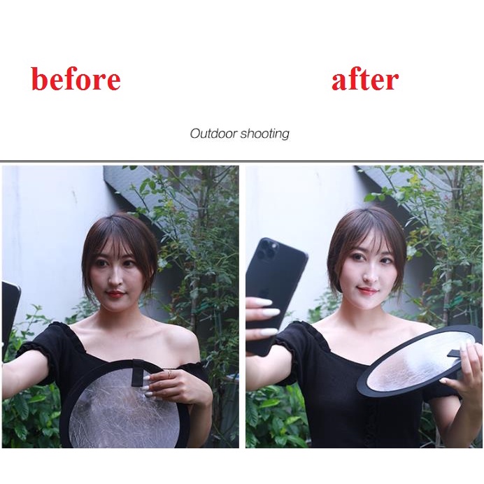 Tiktok 2 In 1 Mini Selens Photography Reflector Set Portable Photo Shooting Studio Reflector with Storage Bag #3