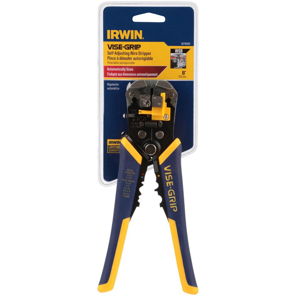 IRWIN VISEGRIP 2078300 SelfAdjusting Wire Stripper, 8" Shopee