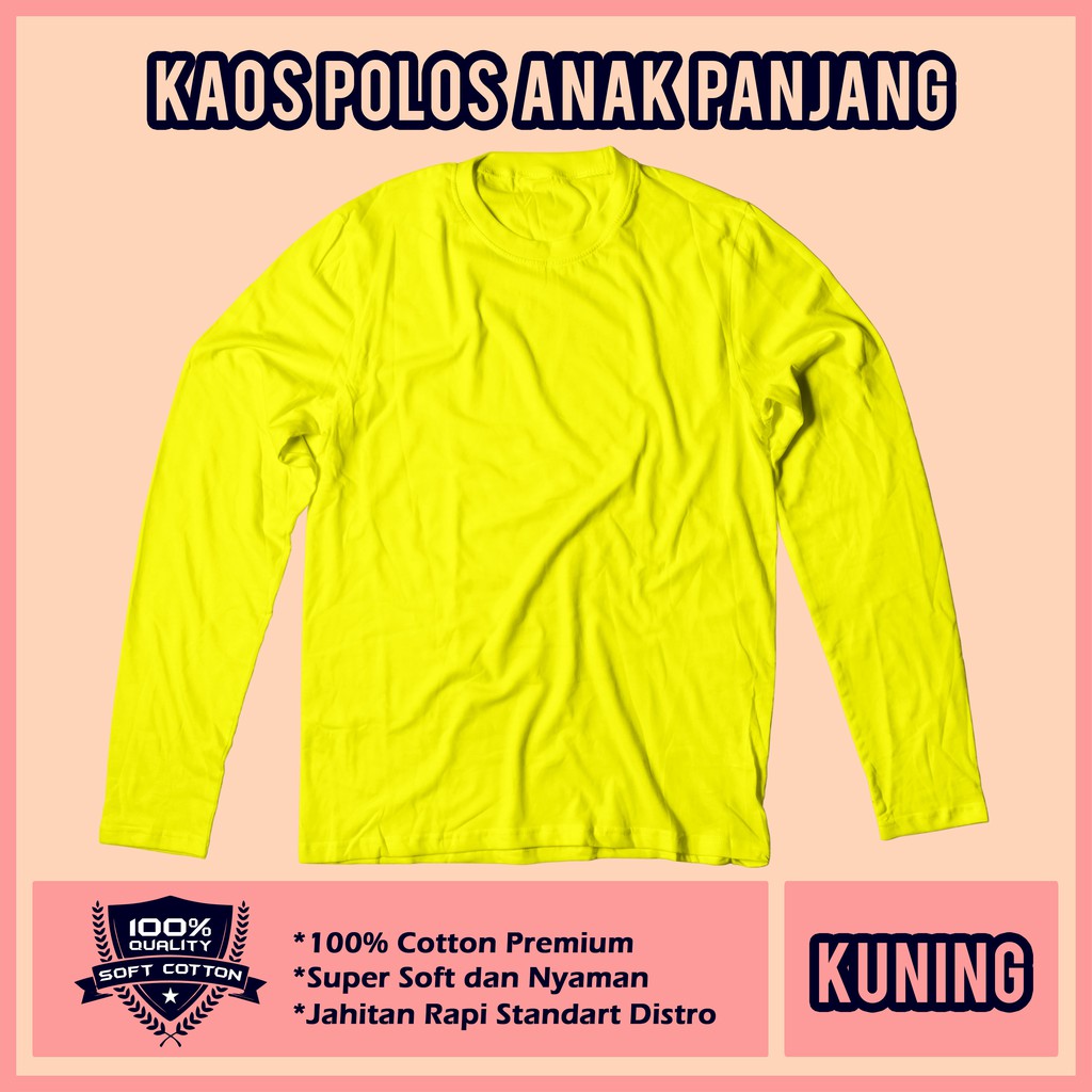 childrens plain t shirts long sleeve