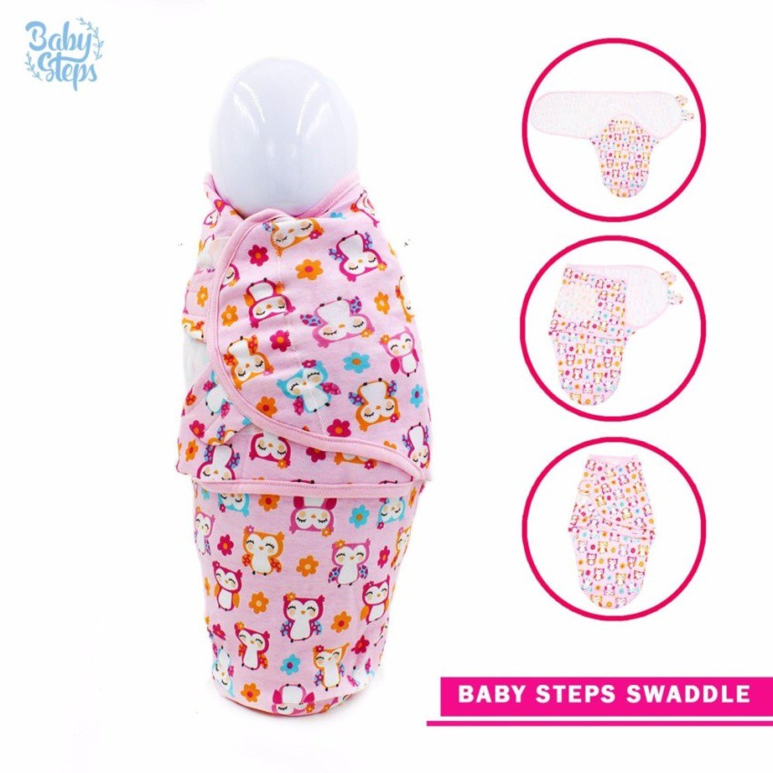 swaddle baby steps