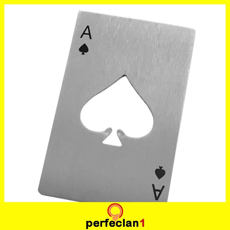 [perfeclan1]Playing Card Ace of Spades Poker Bar Soda Stainless Beer Bottle Cap Opener