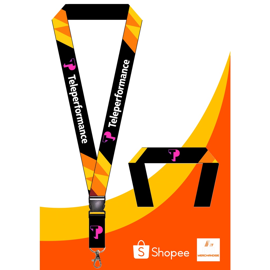 Teleperformance ID lace design / ID lanyard / ID sling | Shopee Philippines