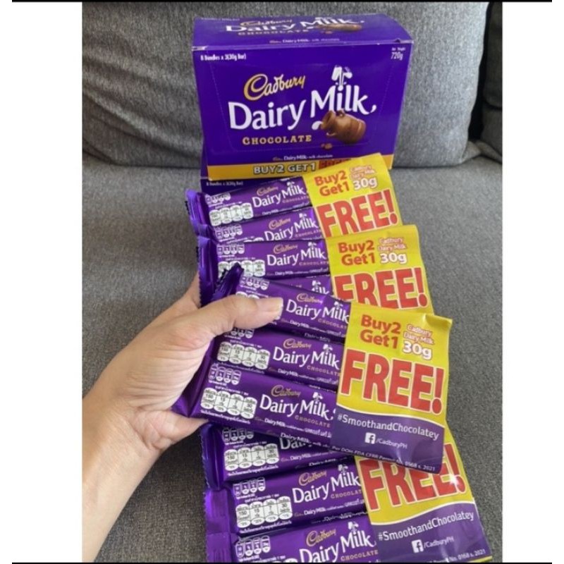 Cadbury Dairy Milk Chocolate 30g 2+1/ 2 Pcs 62G with 30g FREE‼️ ‼️ ‼️