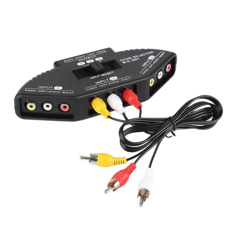 3 Port AV Composite + Audio RCA Selector AV Switch Splitter Shopee