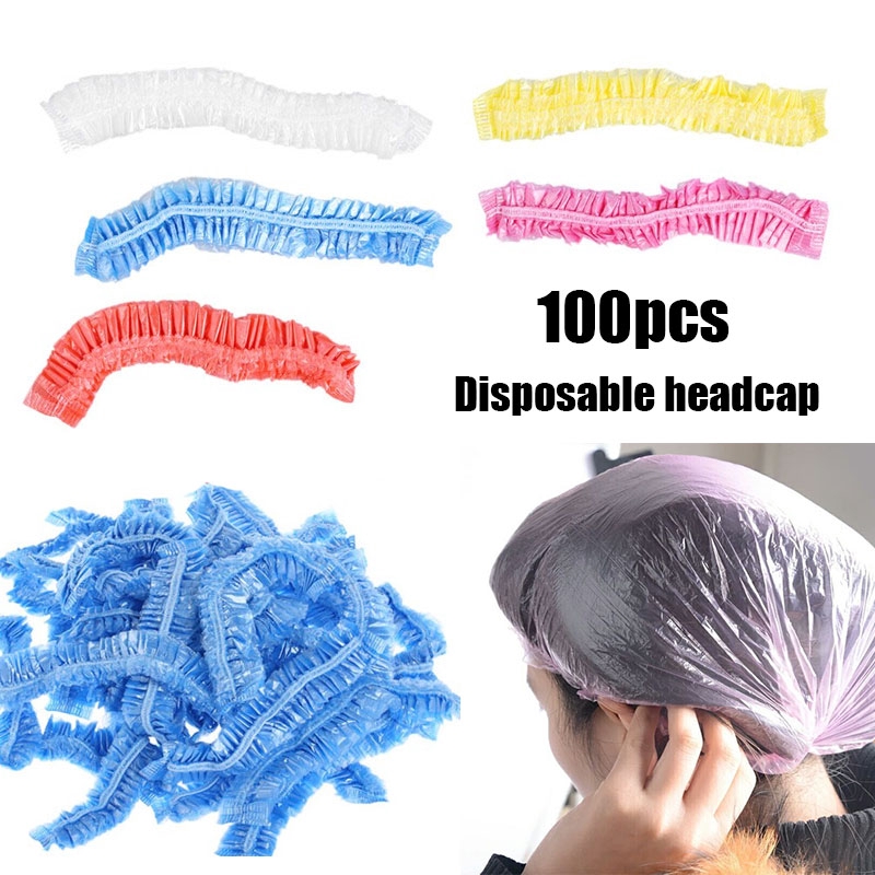 disposable plastic hair caps