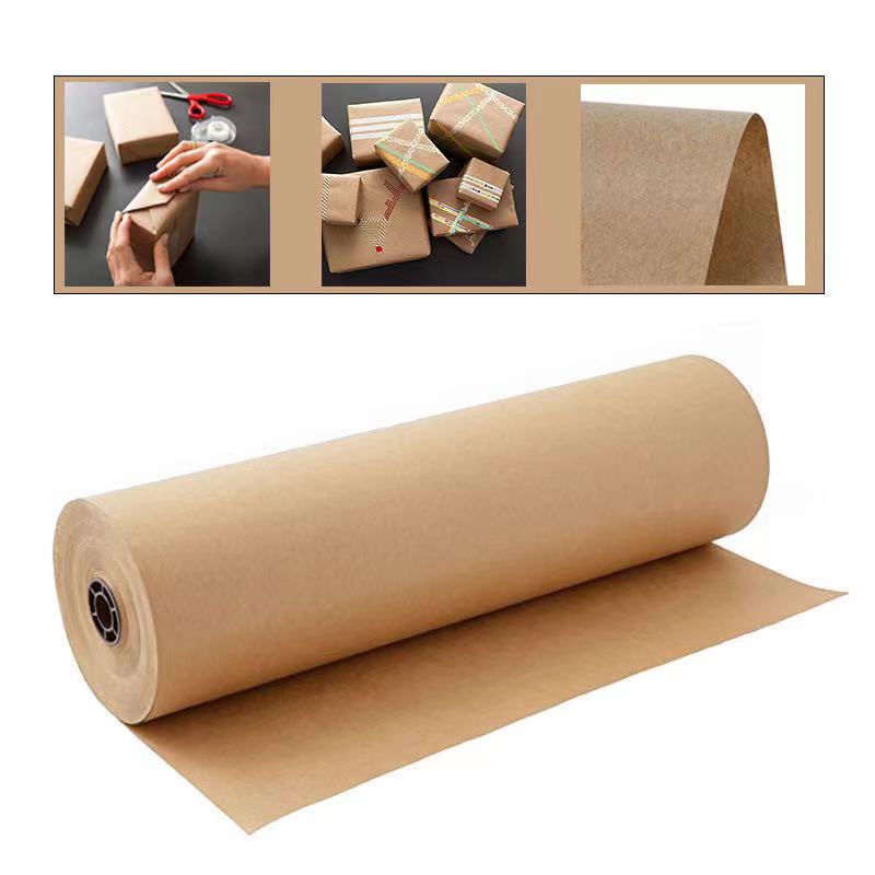 30cmx30m/roll Roll brown kraft paper roll handicraft art gift packaging parcel decorative paper