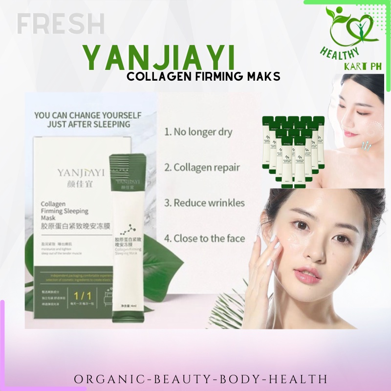 HnB 20pcs/box Beauty Art Collagen Firming Sleeping Mask No Cleaning