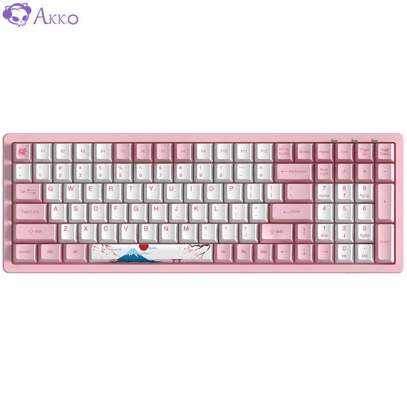 AKKO 3098 Mount Fuji Cherry Mechanical Keyboard Gaming Cute Girl Pink ...