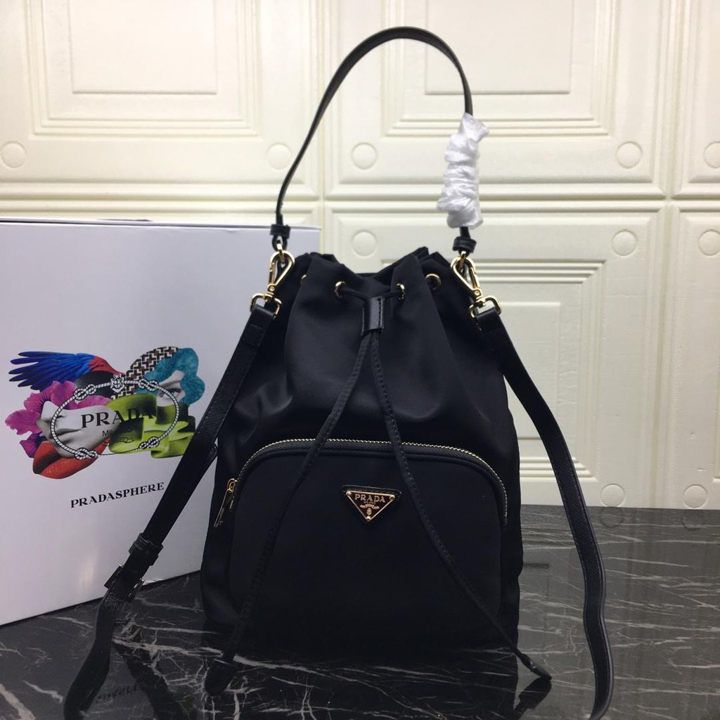 prada bucket sling bag