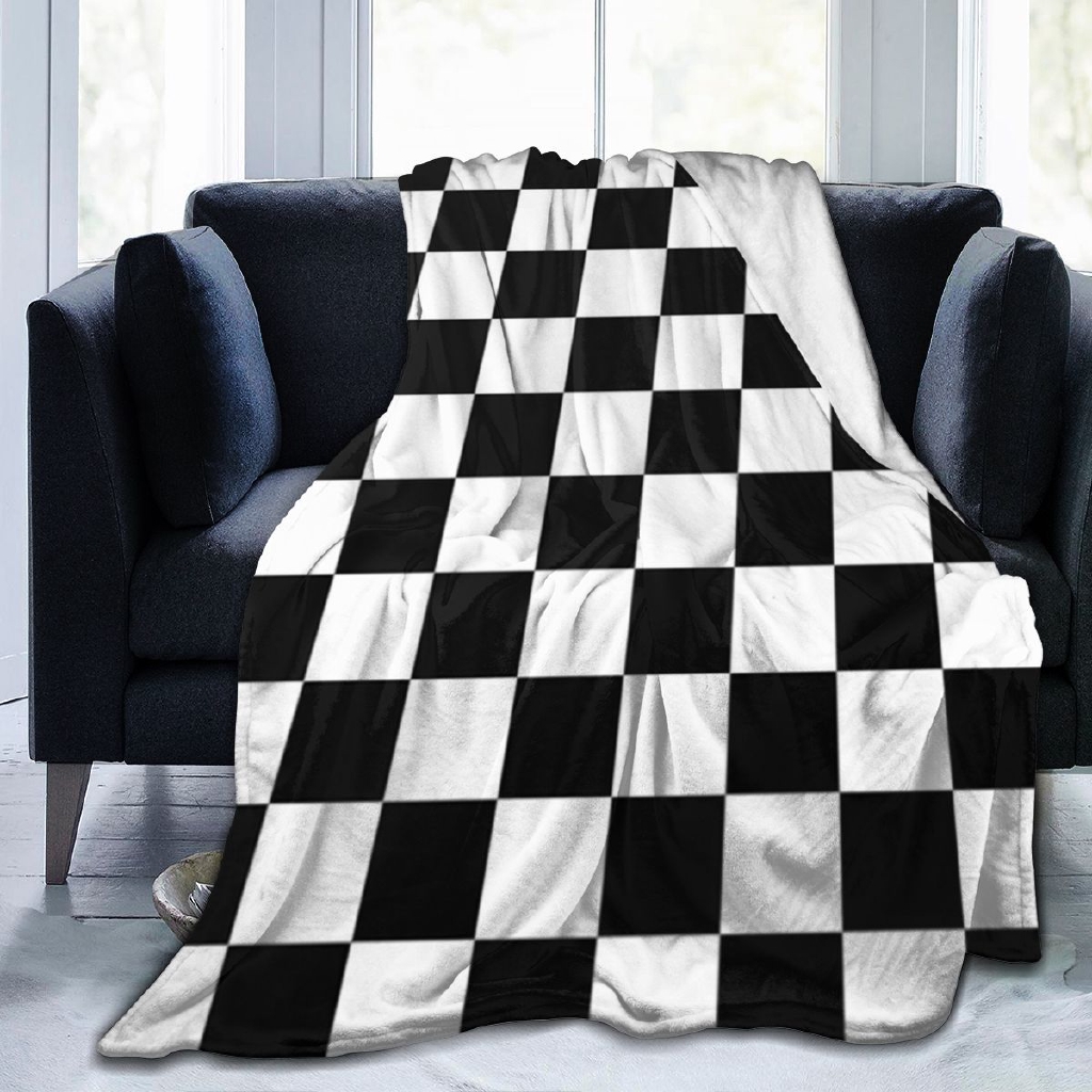 Black White Checkered Checkerboard Sofa Blanket Ultra Soft And Warm Throw Blankets For Couch Bed Outdoor Shopee Philippines