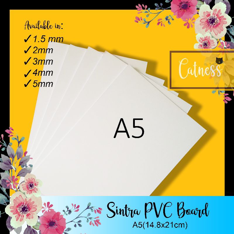 10 PCS SINTRA BOARD Size A5 Thickness 1.5mm,2mm,3mm,4mm, 5mm,6mm Shopee Philippines