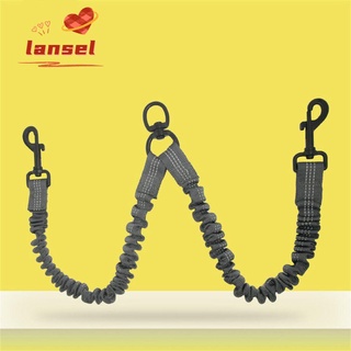 LANSEL Pet supplies Reflective dog leash Retractable Waist Belt Double-headed Traction Rope For Running Walking Training Reflective Hand Free Absorbing Bungee Dog Cat Jogging Traction Rope/Multicolor