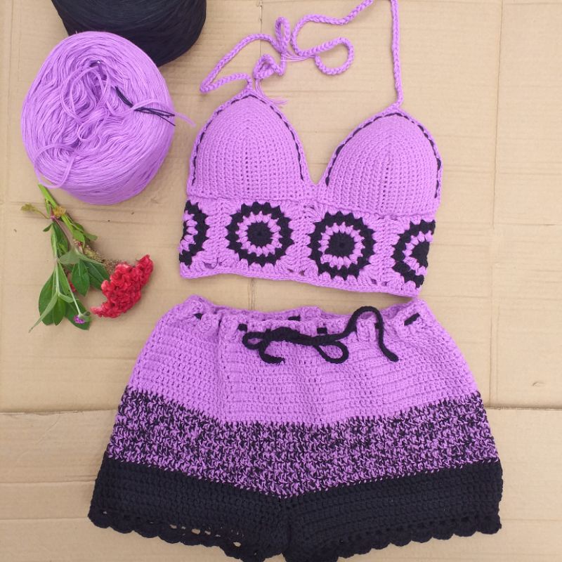 Tri-Color Terno Summer Attire Crochet | Handmade crochet | Shopee ...
