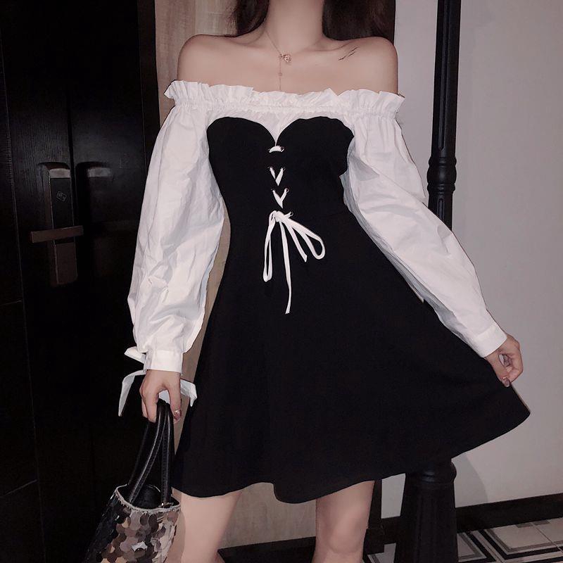 off shoulder dress shopee