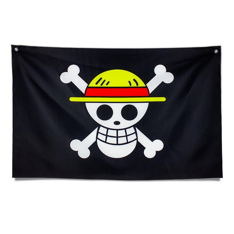 One Piece Pirate Flag Mugiwara Flag One Piece Bendera Lanun Bajak Laut ...