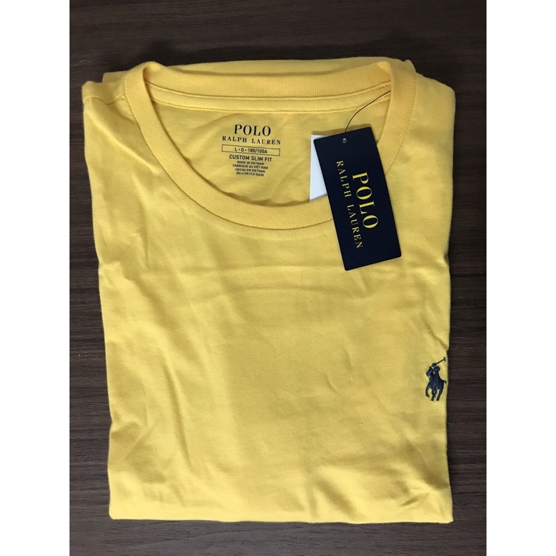 Polo Ralph Lauren yellow tshirt L | Shopee Philippines