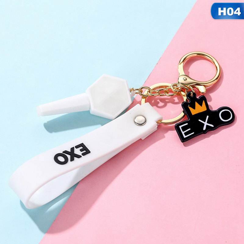 Kpop Bts Exo Blackpink Twice Got 7 Cartoon Signature Keychain Creative Acrylic Key Ring Hot Gift Shopee Philippines