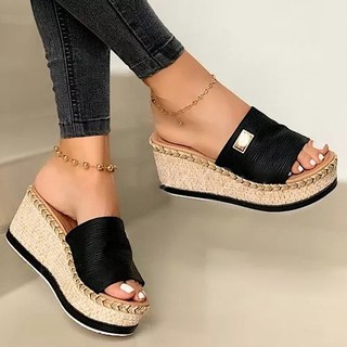 Litthing Sommer Frauen Keil Sandalen Plattform Flip Flops Weiche Bequeme Beilaufige Schuhe Outdoor Strand Hausschuhe Damen Shopee Philippines