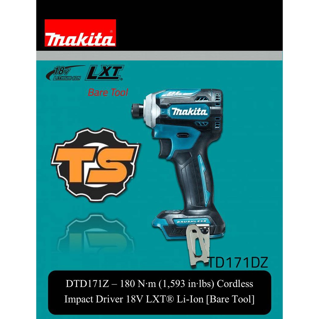 Makita TD172D Impact Driver Blue TD 172 DZ 18V 1/4