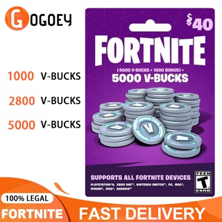 【Fast Delivery】Fortnite Vbucks V-Bucks Gift Card (1000,2800,5000)