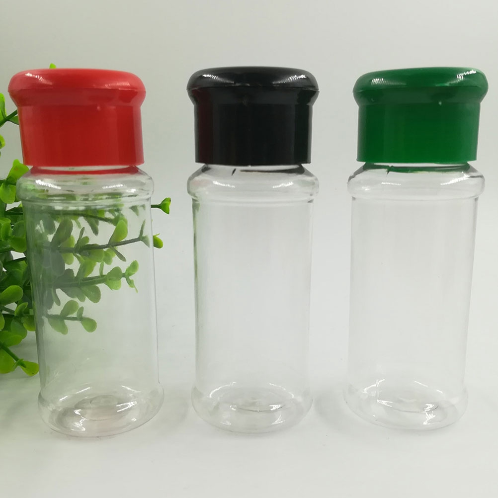 TOOGOO 12 Pcs Plastic Spice Salt Pepper Shakers Seasoning Jar Can Barbecue Condiment Jar Bottles Cruet Container Kitchen Seasoning Box Red