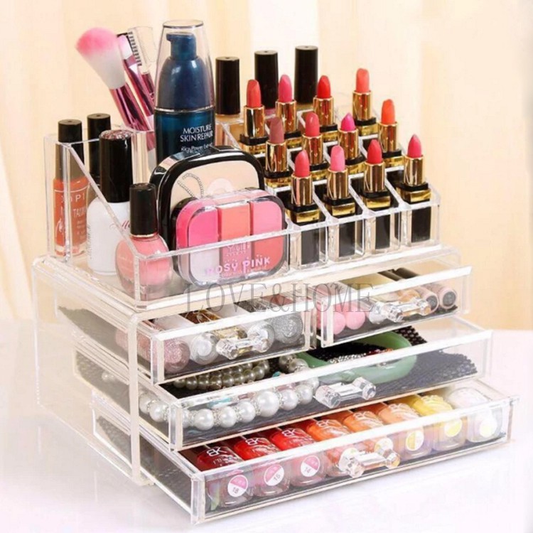KK Acrylic Cosmetic Organizer 4 Drawers Drawer Makeup Storage Shopee