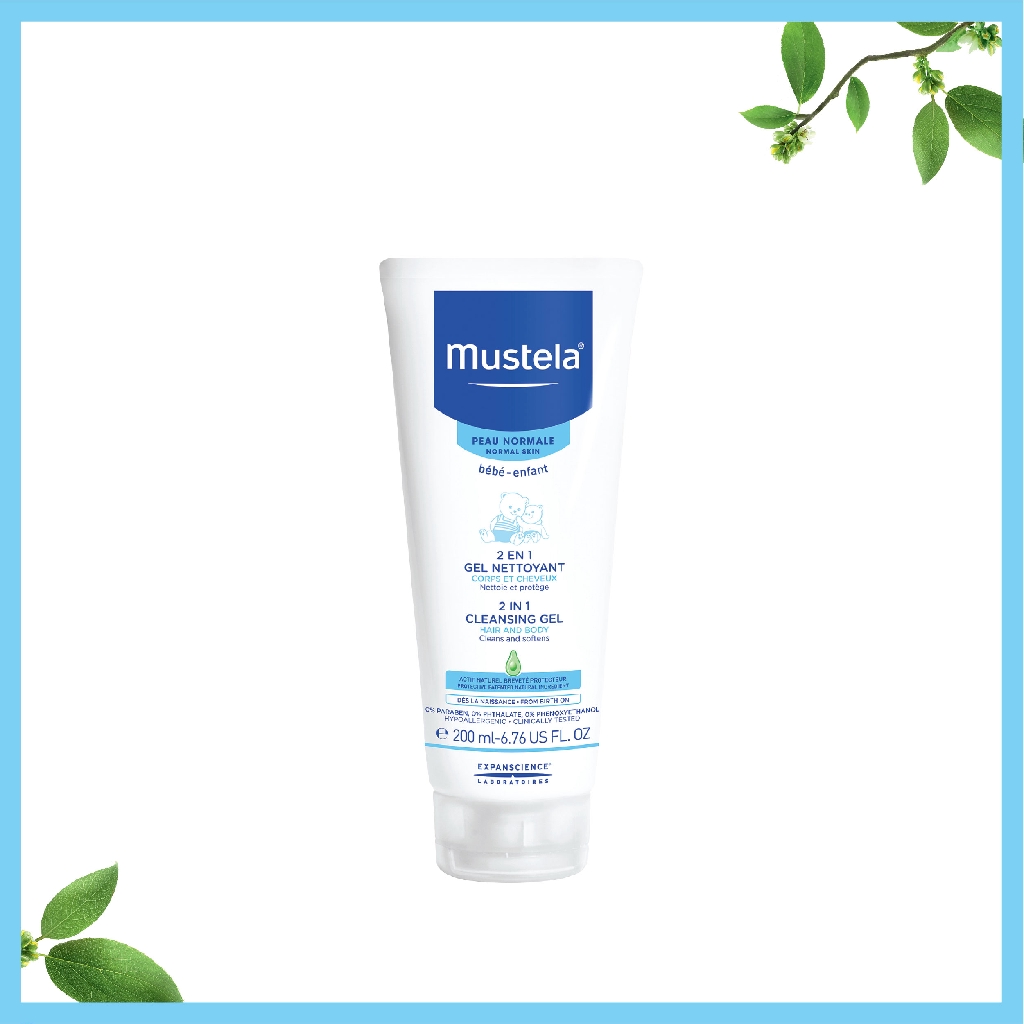 mustela 2 in 1 cleansing gel 200ml