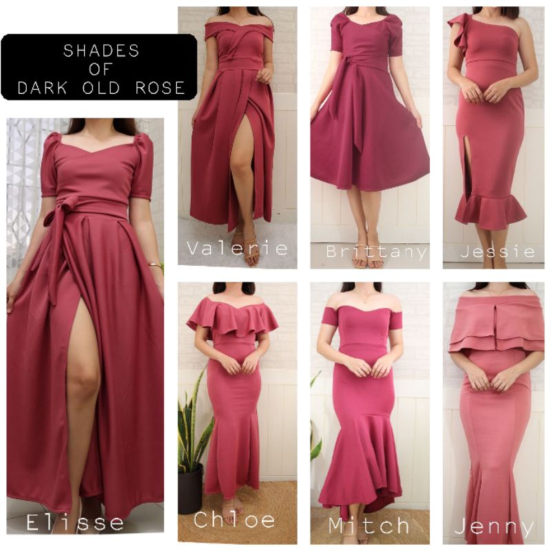 Old Rose Color Formal Dress