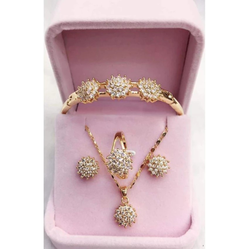 Ken0029 14k Bangkok Gold Jewelry Set With Box Shopee Philippines