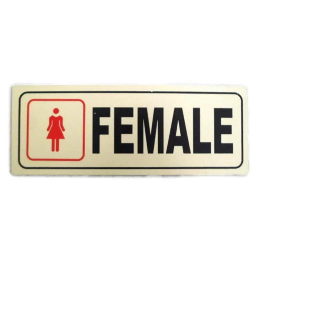 24 5x9cm Female Restroom Comfort Room Sign Board Shopee Philippines