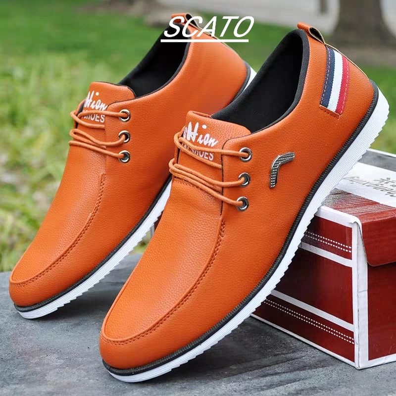 Casual Lace Up Leather Shoes for Male 