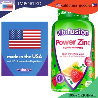 Vitafusion Power Zinc 15mg + Vitamin C 270mg per serving,90 gummies