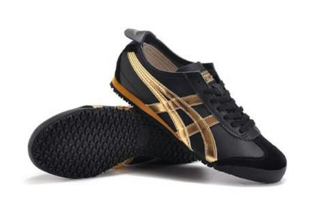 onitsuka tiger shoes black and gold