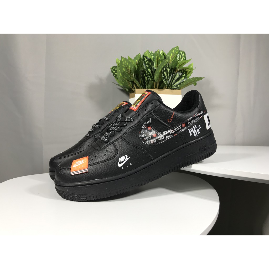 black just do it air force 1