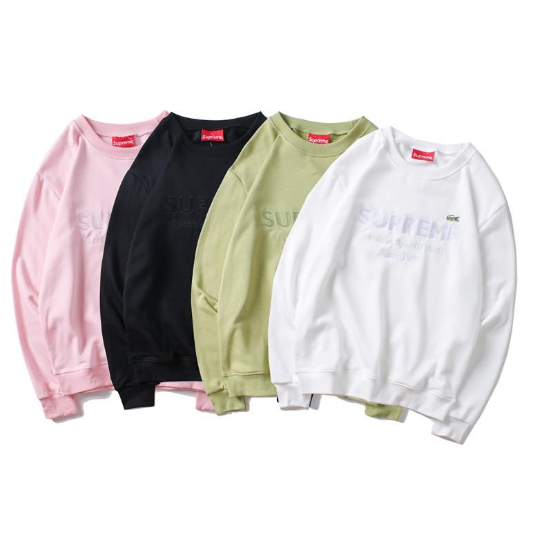 lacoste x supreme crewneck