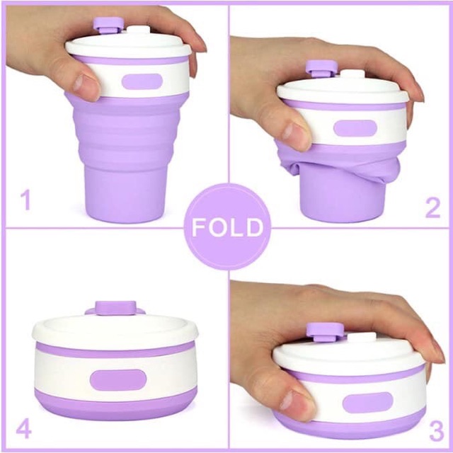 cod Silicone cup collapsible foldable travel cup convenient reusable ...