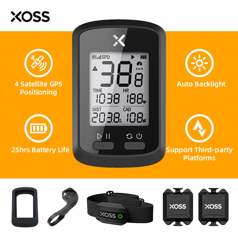 Bluetooth ANT+ Speedometer Bicycle Speedometer Odometer Cycling Computers with Cadence XOSS G+ GPS Wireless Bike Computer 
