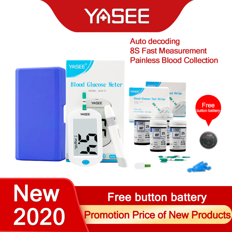 Yasee Blood Glucose Meter Sugar Monitoring Set With 100pcs Test Strips