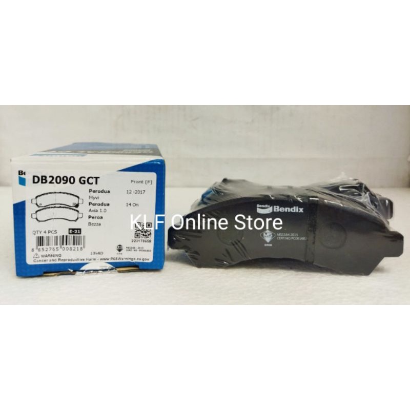 Bendix Disc Brake Pad Perodua Myvi Lagi Best Ikon Axia Bezza DB2090 GCT