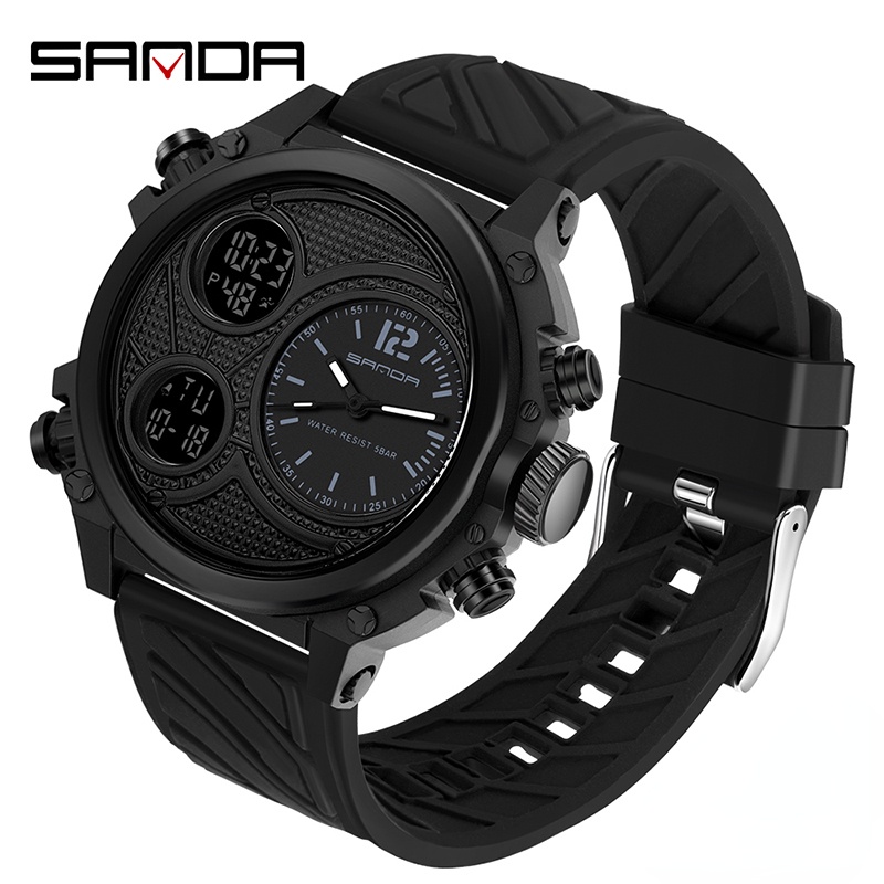 SANDA Sport Digital Watches for Men Waterproof Multifunction Luxury