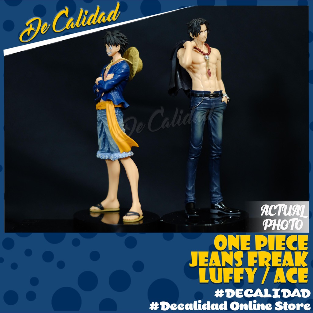 One Piece Jeans Freak Monkey D Luffy Portgas D Ace Action Figure Shopee Philippines