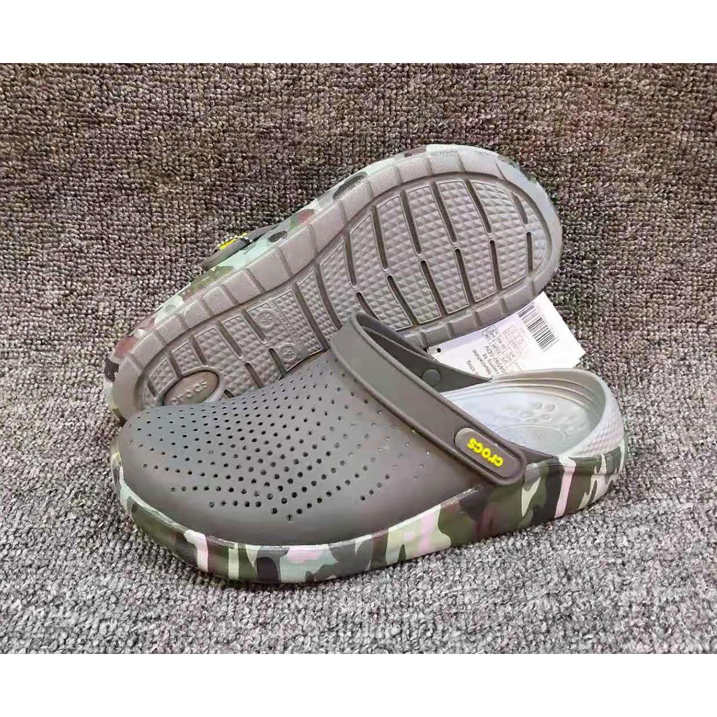 COD】 1:1 OEM crocs LiteRide camouflage graffiti couple slippers sandals,  environmentally friendly | Shopee Philippines