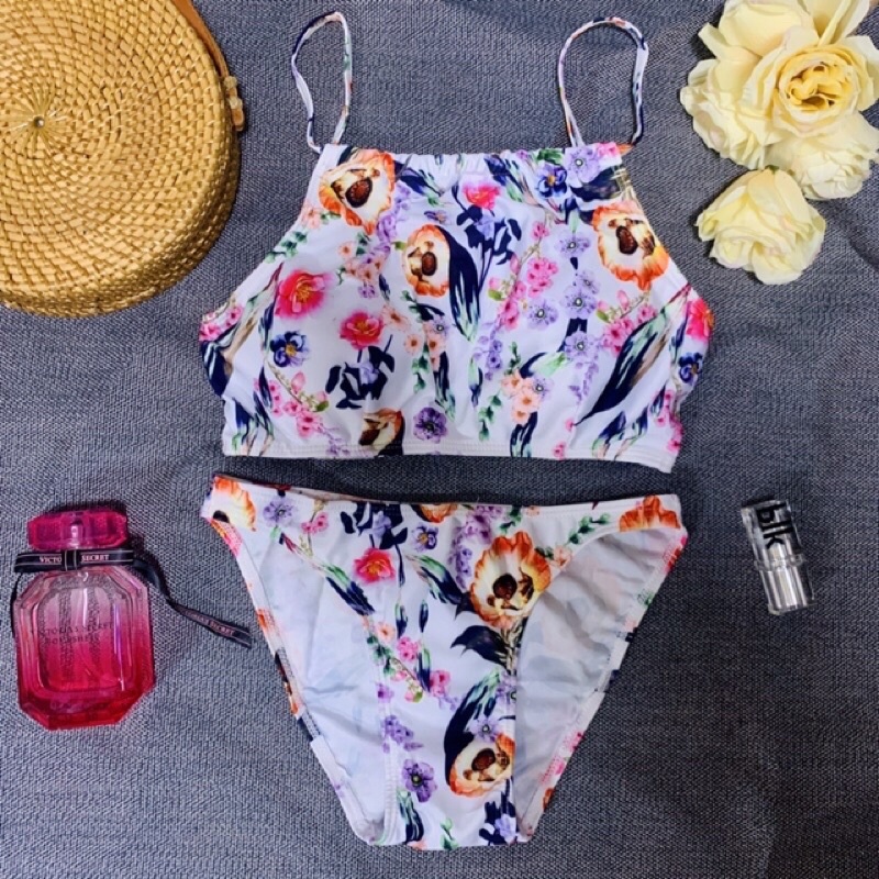 Floral Two- Piece Bikini (Swimwear/ Swimsuit) | Shopee Philippines
