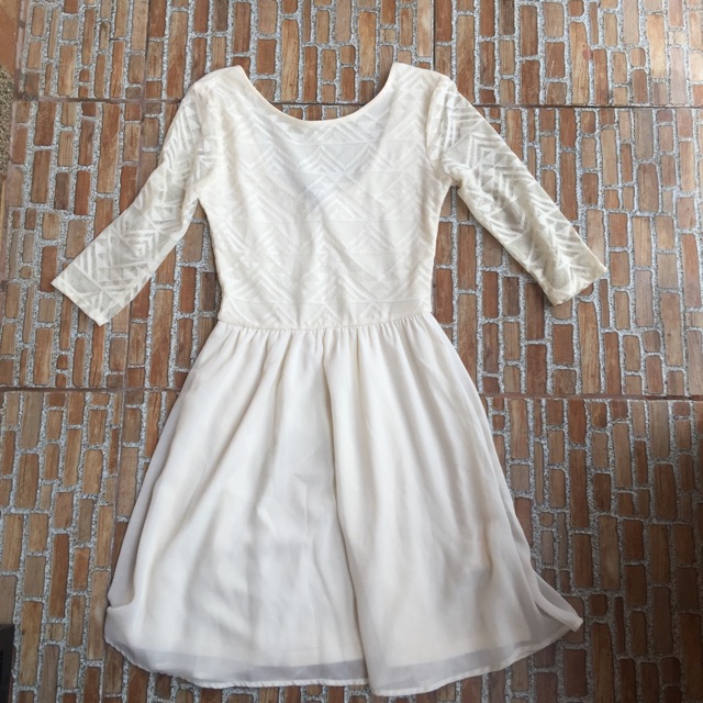 h&m white dress